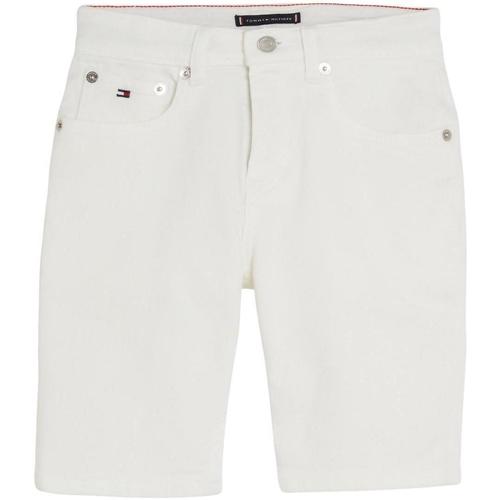 Textil Rapaz Shorts / Bermudas tommy Leather Hilfiger  Branco