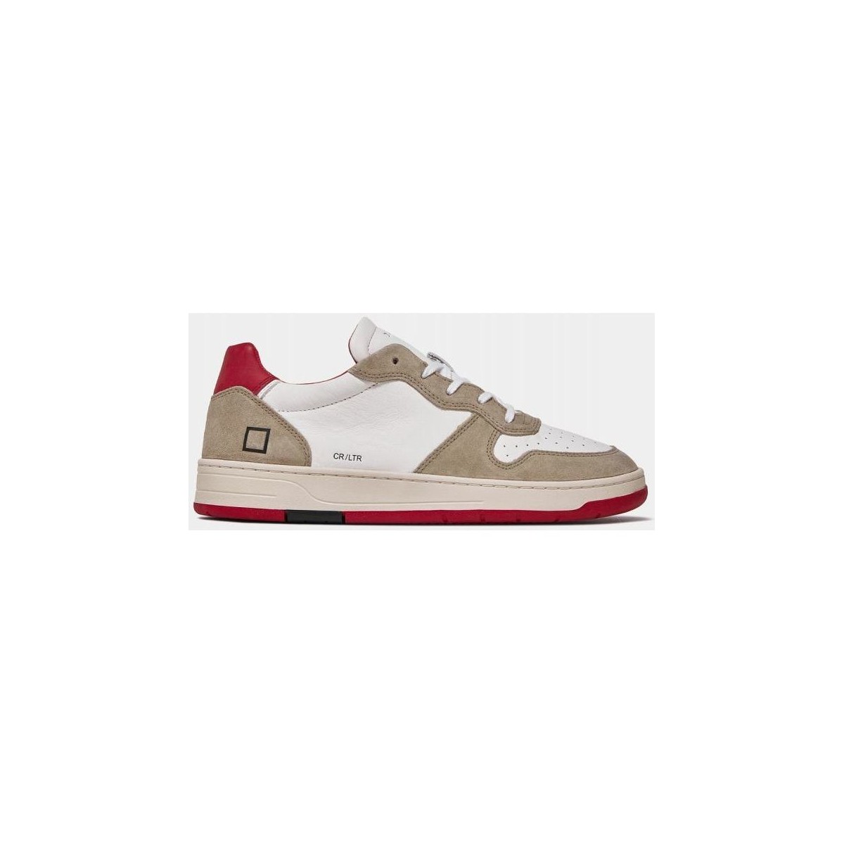 Sapatos Homem Sapatilhas Date M381-CR-LE-WR COURT 2.0 LEATHER-WHITE/RED Branco