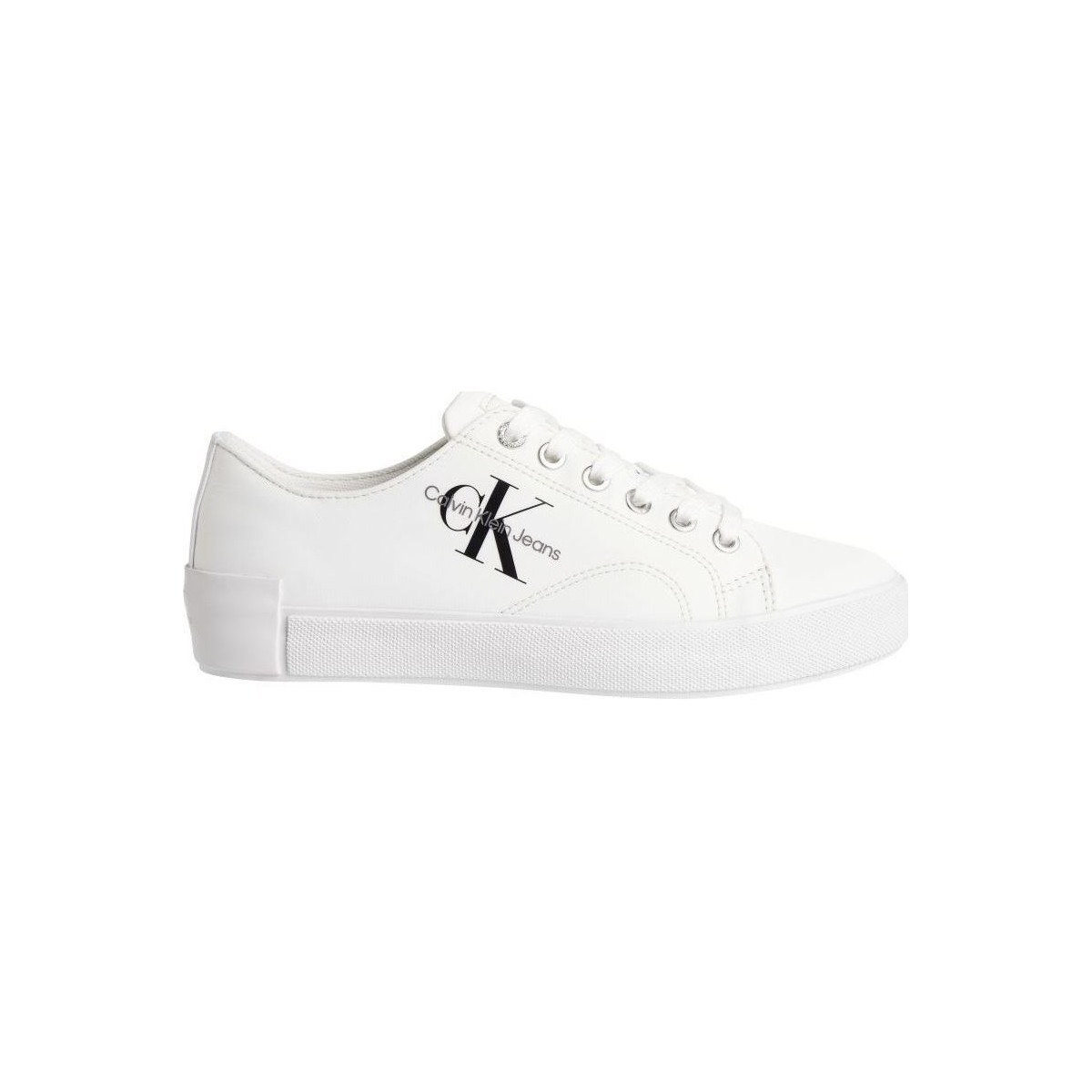 Sapatos Mulher Sandálias Calvin Klein Jeans ESS VULCANIZED LACEUP LOW NY Branco