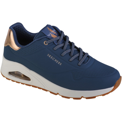 Sapatos Mulher Sapatilhas Skechers Uno-Shimmer Away Azul
