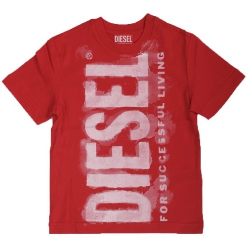Textil Rapaz T-Shirt for mangas curtas Diesel J01131 Vermelho