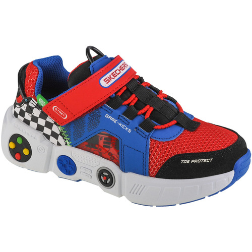 Sapatos Rapaz Sapatilhas Skechers Gametronix Vermelho