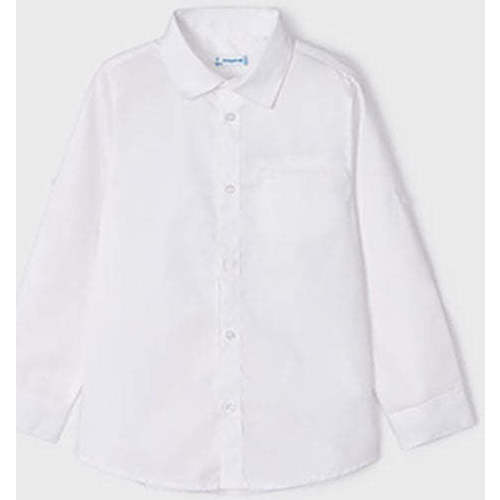 Textil Rapaz Camisas mangas comprida Mayoral 140-70-1-17 Branco