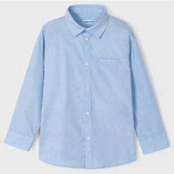 Textil Rapaz Camisas mangas comprida Mayoral 140-71-3-17 Azul