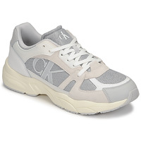 Sapatos Homem Sapatilhas Trainers CALVIN KLEIN JEANS Low Profile Sneaker Laceup Co YW0YW00057 Eggshell ACF RETRO TENNIS LACEUP MIX LTH Cinza