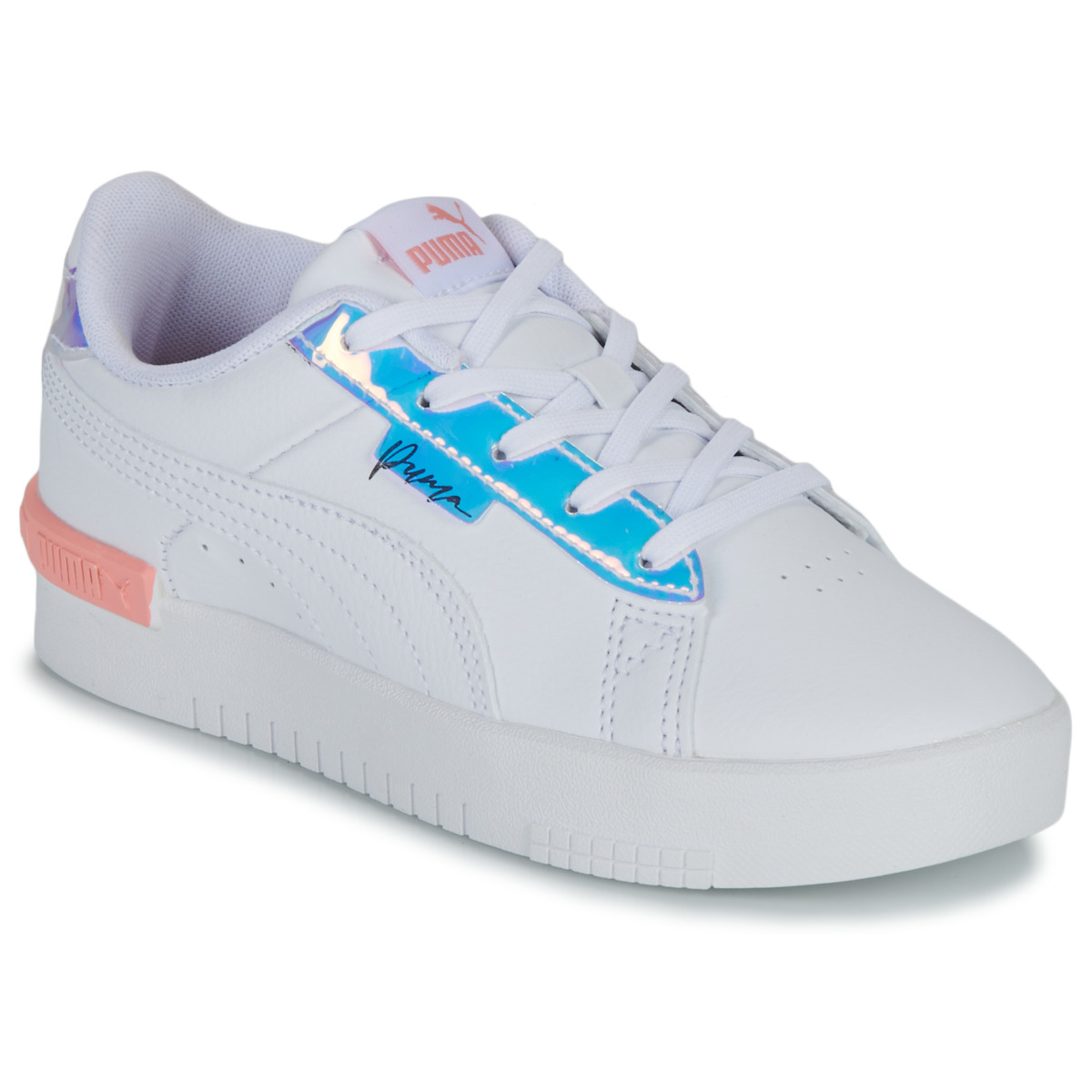 Sapatos Rapariga Sapatilhas Puma classic Jada Crystal Spikes PS Branco / Bege