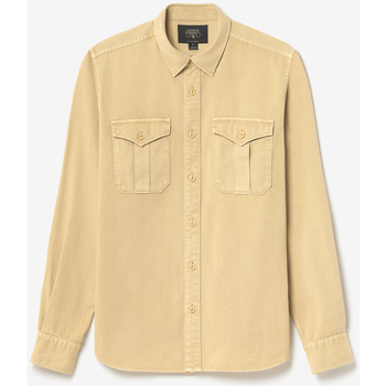 Textil Homem Camisas mangas comprida Franjas / Pompons Camisa CAREL Amarelo