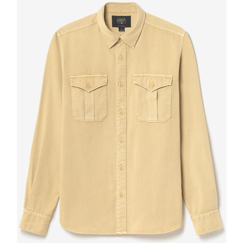 Textil Homem Camisas mangas comprida Tapetes de banhoises Camisa CAREL Amarelo