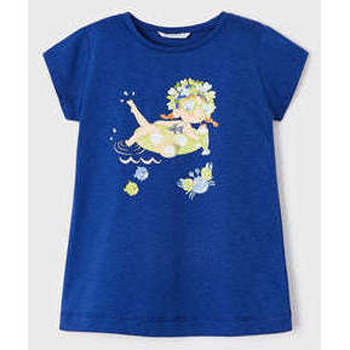 Textil Rapariga T-shirts e Pólos Mayoral 3070-46-3-17 Azul
