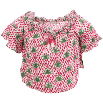 Textil Rapariga geometric-embroidered wool polo shirt Teddy Smith  Rosa