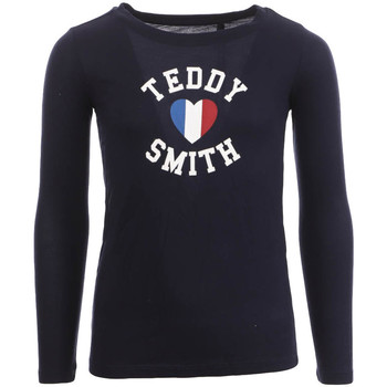 Textil Rapariga geometric-embroidered wool polo shirt Teddy Smith  Azul