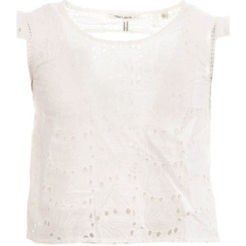 Textil Rapariga geometric-embroidered wool polo shirt Teddy Smith  Branco