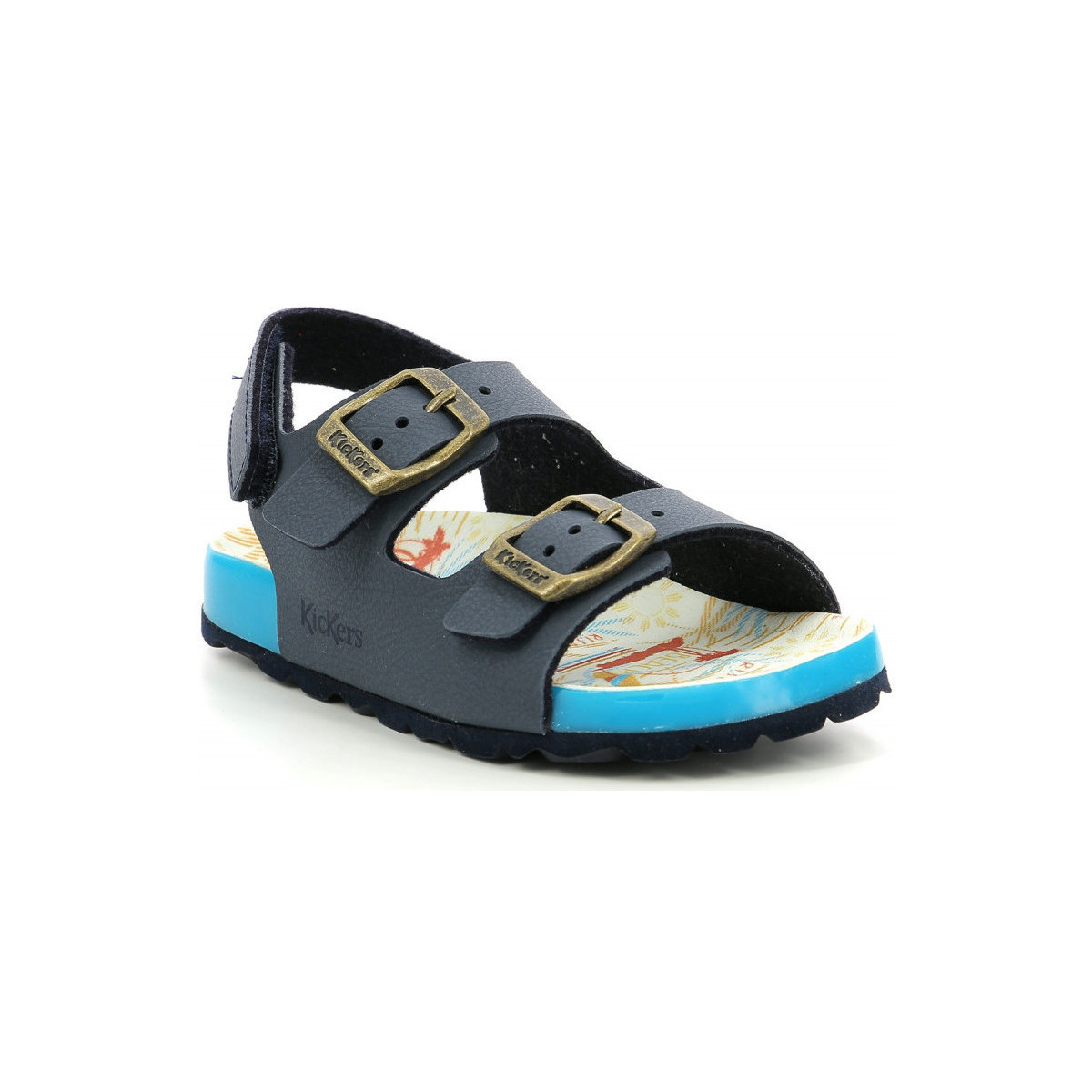 Sapatos Rapaz Sandálias Kickers Sunyva Azul