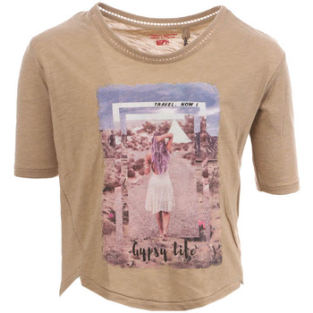 Textil Rapariga T-shirts pigment-dyed e Pólos Teddy Smith  Bege