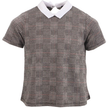 Textil Rapariga geometric-embroidered wool polo shirt Teddy Smith  Cinza