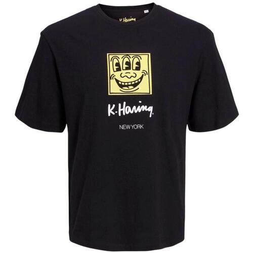 Textil Homem T-Shirt mangas curtas Jack & Jones  Preto