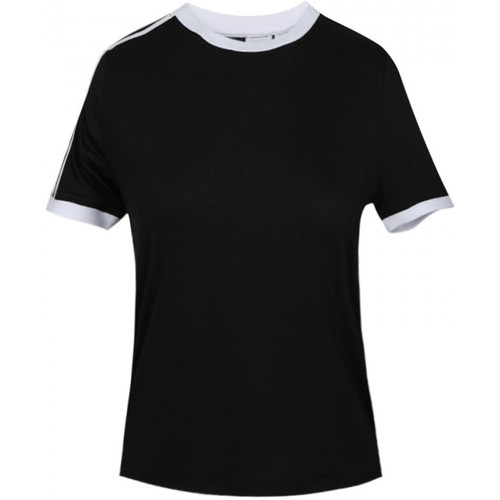 Textil Mulher T-shirts Cropped e Pólos adidas Originals 3-Stripes Tee Preto