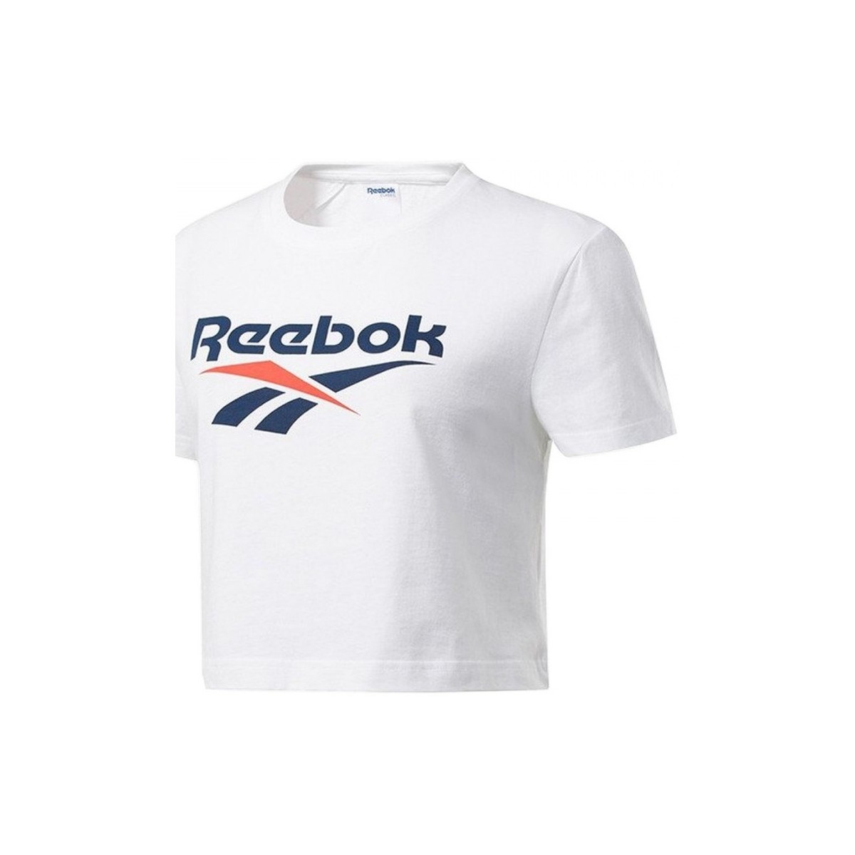 Textil Mulher T-shirts e Pólos Reebok Sport Cl F Vector Crop Tee Branco