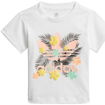 Textil Criança T-Shirt with mangas curtas adidas Originals Tee Branco