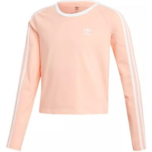 Textil Rapariga Sweats adidas Originals 3Stripes Crp Ls Rosa