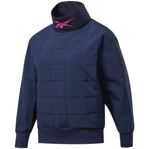 Terescue Mulher Sweats Reebok Sport Wor Myt Q4 Quilted Cowl Azul