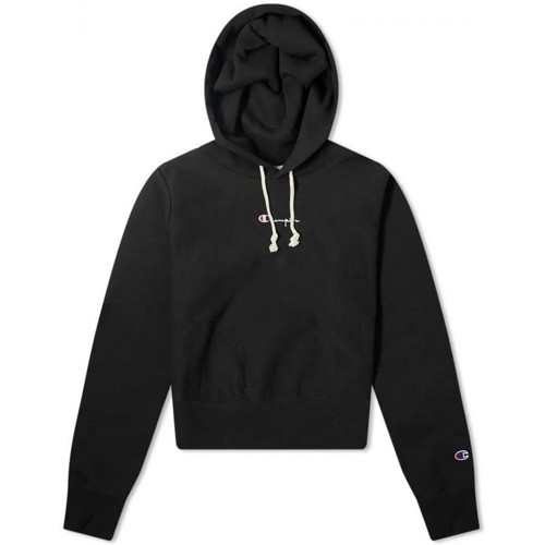 Textil Mulher Sweats Champion Reverse Weave Cropped Small Script Logo Hooded Sweatshirt Preto