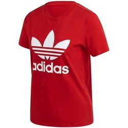 Textil Mulher T-shirts e Pólos adidas Originals Trefoil Tee Vermelho