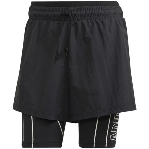 Textil Mulher Shorts / Bermudas adidas Originals W Det 2I1 Shrt Preto