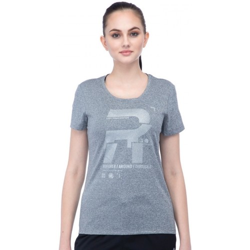Textil Mulher T-shirts e Pólos Reebok Sport Reflective Graphic Cinza