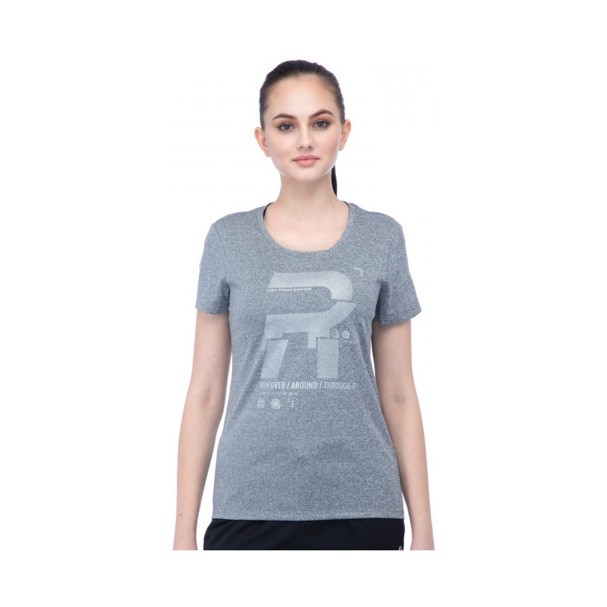 Textil Mulher T-shirts e Pólos Reebok Sport Reflective Graphic Cinza