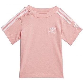 Textil Criança T-Shirt mangas curtas BAGS adidas Originals New Icon Tee Rosa