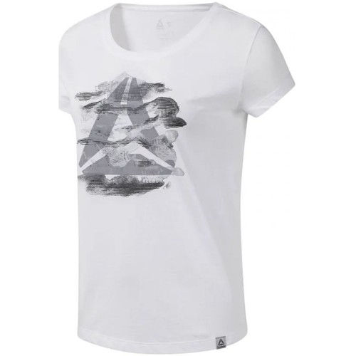 Textil Mulher T-shirts e Pólos reebok Silve Sport Graphic Series Camo Easy Tee Branco