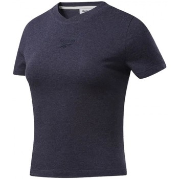 Textil Mulher Camper T-Shirt in Colour-Block-Optik Weiß Reebok Sport Te Texture Tee Violeta