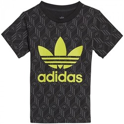 Textil BOOSTça T-shirt mangas compridas Baby adidas Originals Tref Tee Preto