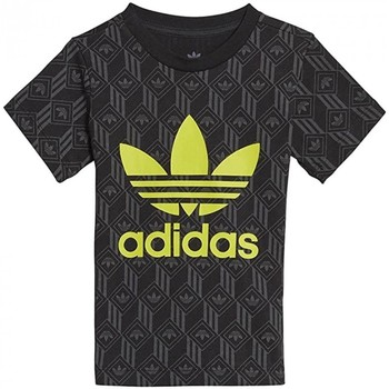Textil Criança T-shirt mangas compridas adidas Originals  Preto