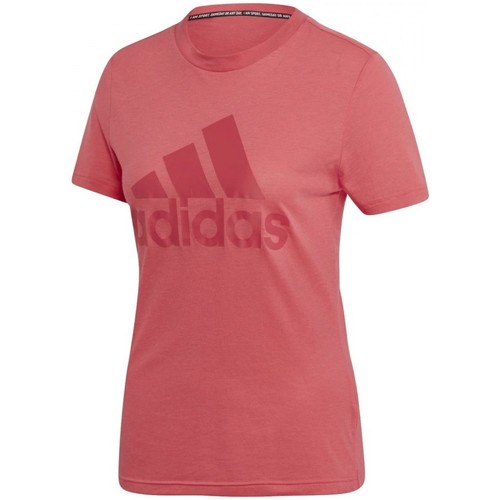 Textil Mulher adidas runs indoor super mystery blue and green eyes W Mh Bos Tee Rosa