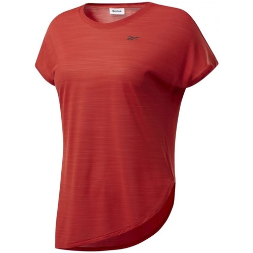 Textil Mulher Camper T-Shirt in Colour-Block-Optik Weiß Reebok Sport Wor Ac Tee Vermelho