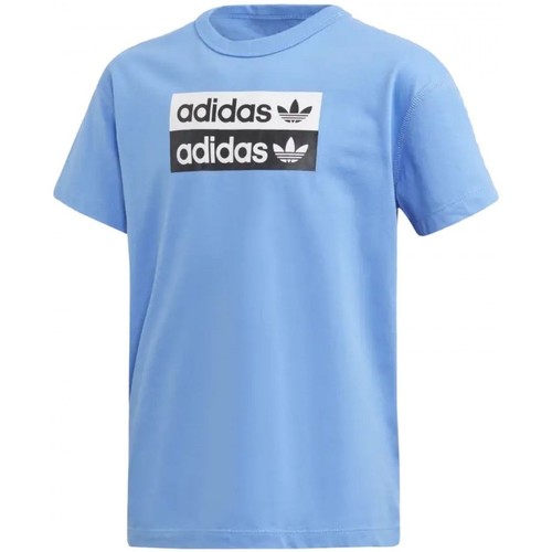 Textil Rapaz T-Shirt mangas curtas adidas Originals Tee Azul