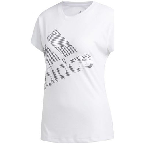Textil Mulher Camper T-Shirt in Colour-Block-Optik Weiß adidas Originals Ss Bos Logo Tee Branco
