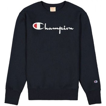 Champion Reverse Weave Script Logo Crewneck Sweatshirt Azul