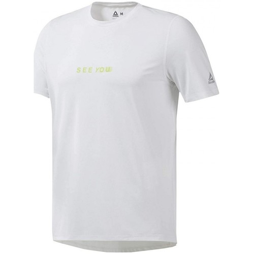 Textil Homem T-shirts e Pólos Reebok HIWHITE Sport Running Elevated Tee Branco
