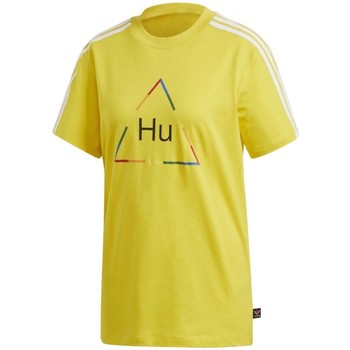 Textil Mulher T-shirts e Pólos adidas wedge Originals Pharrell Williams Boyfriend Tee Amarelo