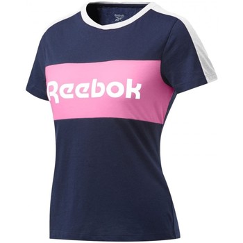 Textil Mulher T-shirts e Pólos Reebok Spray Sport Te Linear Logo Detail Tee Azul