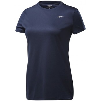 Textil Mulher Camper T-Shirt in Colour-Block-Optik Weiß Reebok Sport Re Ss Tee Azul