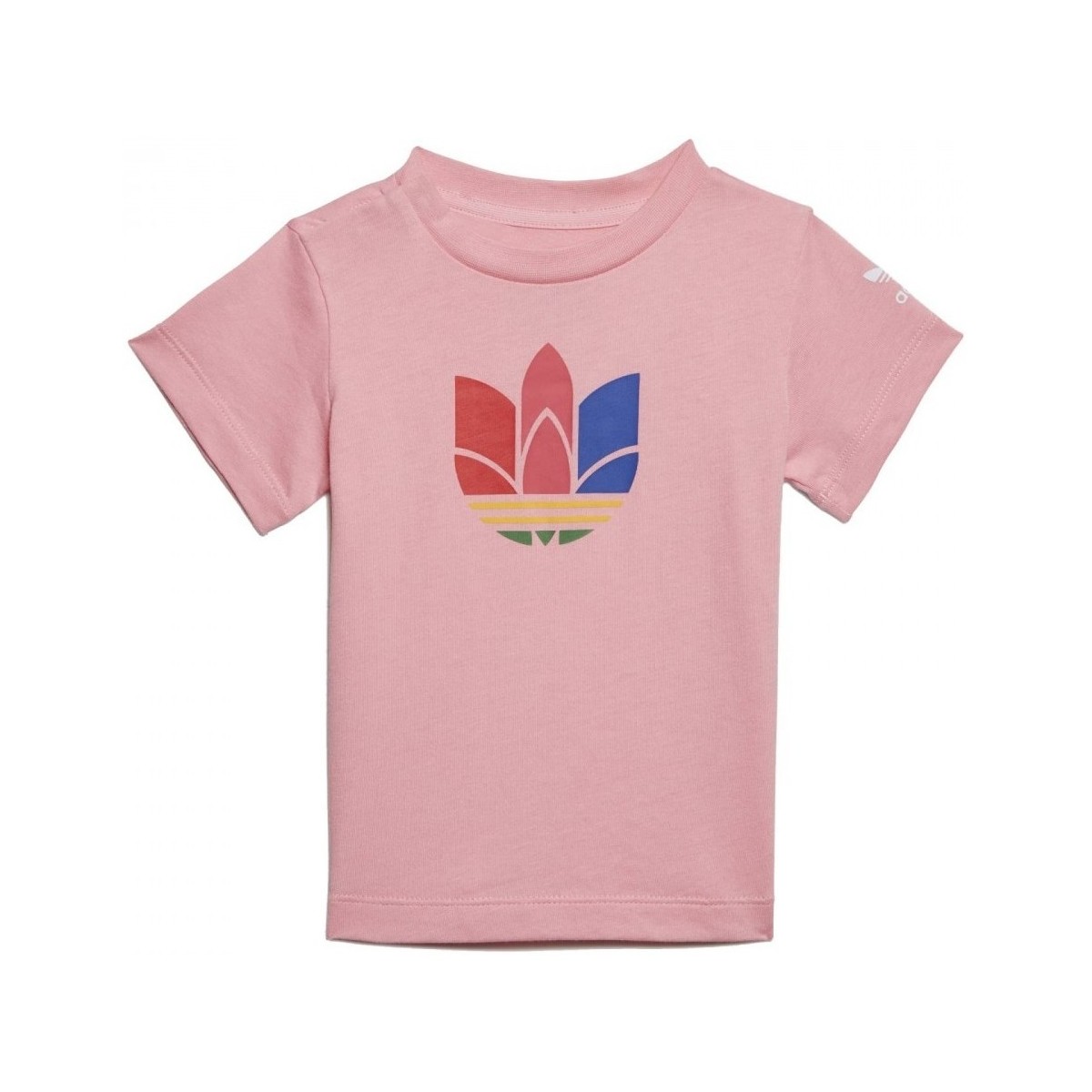 Textil Criança T-Shirt mangas curtas adidas Originals 3D Trefoil Tee Rosa