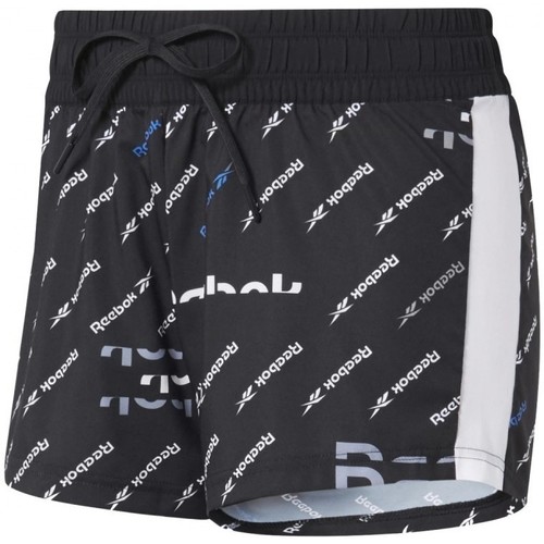 Textil Mulher Shorts / Bermudas UltraKnit reebok Sport Wor Printed Woven Short Preto