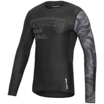Textil Homem T-shirts e Pólos reebok Spray Sport RCrossFit LS Compression Tee Preto