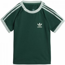 Textil Criança T-Shirt mangas curtas adidas Originals 3Stripes Tee Verde