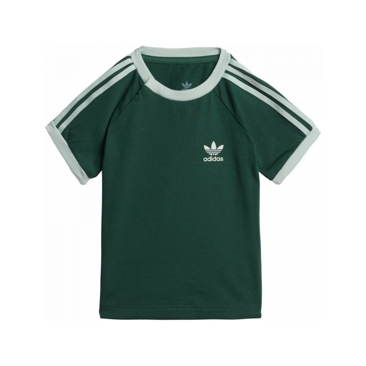 Textil Criança T-Shirt mangas curtas adidas Originals 3Stripes Tee Verde