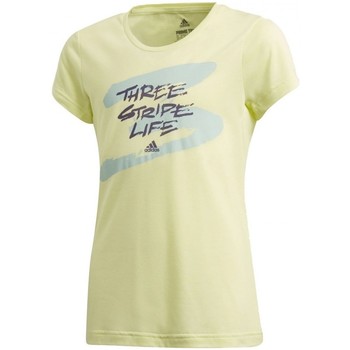 Textil Rapariga T-Shirt mangas curtas adidas Originals Monse crooked lace-up shirt Amarelo